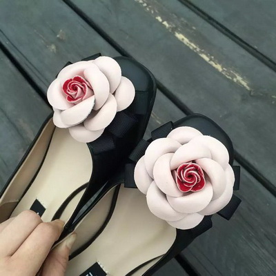 CHANEL Shallow mouth flat shoes Women--063